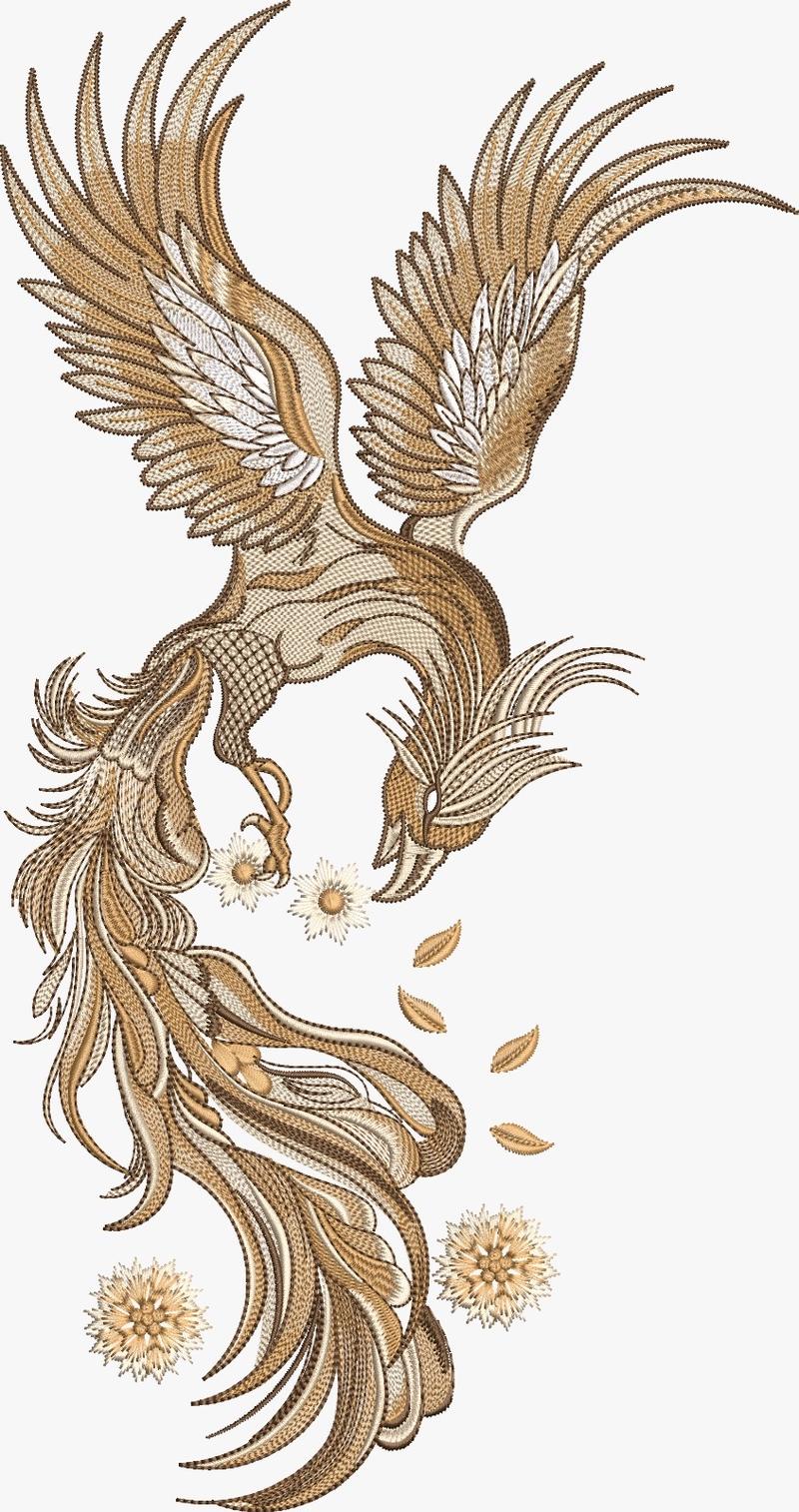 Bird portfolio embroidery
